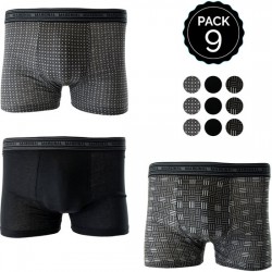 SET 9 BOXERS MARGINAL OSCUROS