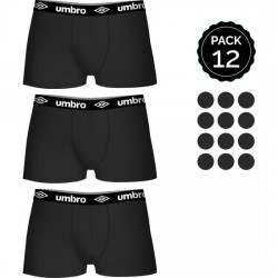 SET 12 BOXERS UMBRO NEGRO