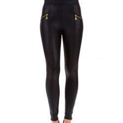 LEGGING GOLDEN ZIPS NEGRO